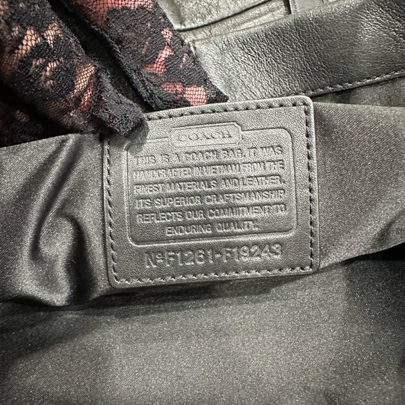 Coach Black Tote with Zebra Accent and Pom-Pom - Picture 12 of 16